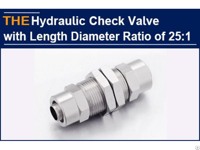 Hydraulic Check Valve With Length Diameter Ratio Of 25 1