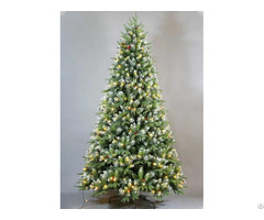 210cm Pre Lit Pe Pvc Mixed Christmas Tree With Red Berries