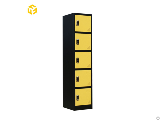 Furnitopper Metal Furniture Hot Sale 5 Compartment Individual Iron Lockers With Smart Lock