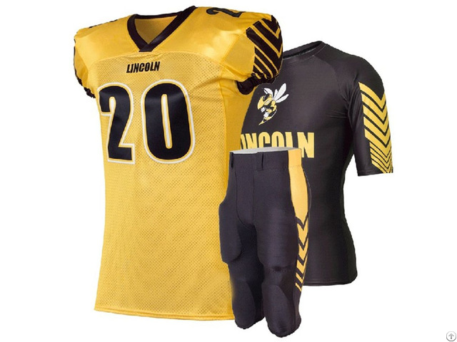 American Football Uniforms 100% Polyester Fabric With Dye Sublimated