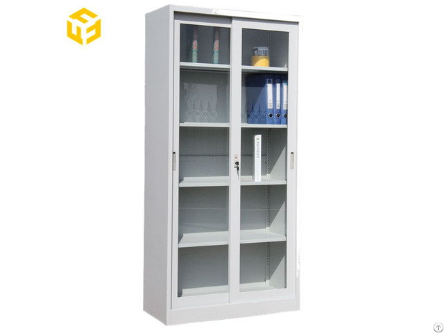 Steel Cabinets Factory Direct Sale Metal File Cabine With Sliding Glass Door