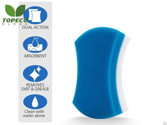 Microfibre Reused Melamine Cleaning Sponge Kitchen Scrubber Of White Color