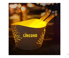 Lincond Luxury Wine Cooler Waterproof Plastic Acrylic Beer Led Light Up Ice Bucket