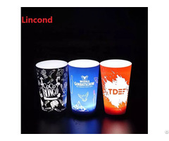 Lincond 12 14 16oz Plastic Led Flashing Cups For Party Nightclub Decoration