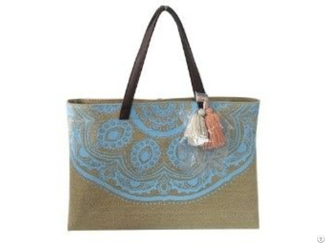 Jute Beach Bag Tote Handbag