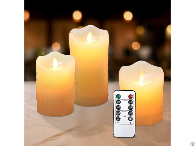 Party Flicker Moving Led Candle With Remote Control