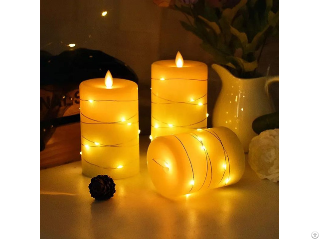 Night Light Flicker Moving Led Candles Set Powered By Batteries