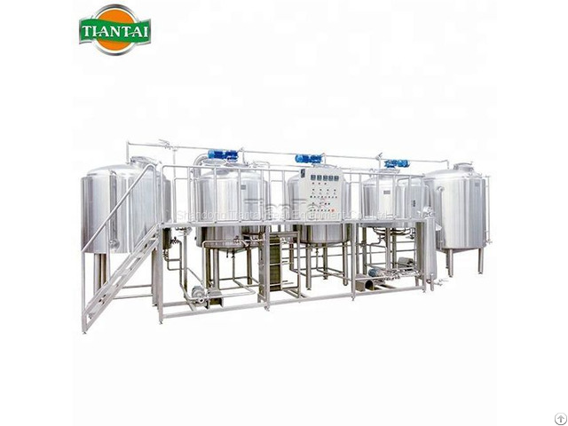 Tiantai 1000l Stainless Steel Steam Four Vessel Semiauto Brewhouse For Sale