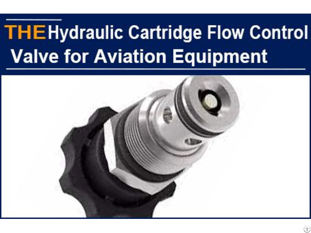 Hydraulic Cartridge Flow Control Valve Used In Aviation Equipment