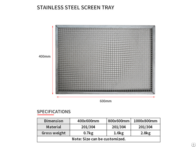 Stainless Steel Mesh Trays Supplier