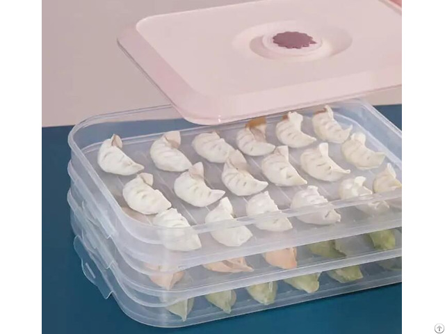 Dumpling Box With Lid Multi Layer High Transparent Large Capacity Plastic