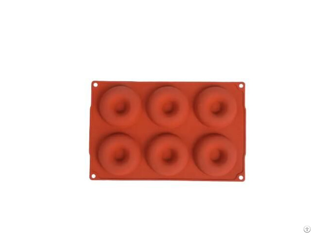 Food Grade Donut Silicone Circle 6 Grid Mold