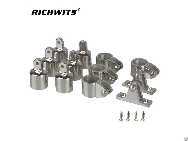 Stainless Steel 3 Bow Boat Bimini Top Fittings Hardware Kit