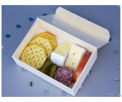 4" X 6" Small Rectangle Collapsible Box With Attached Lid From Verterra Dinnerware