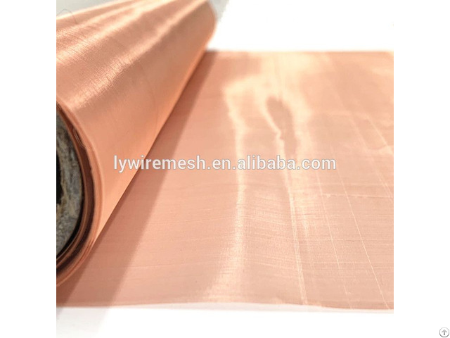 100% Red Copper Wire Screen Plain Weave 300 350 400 Mesh