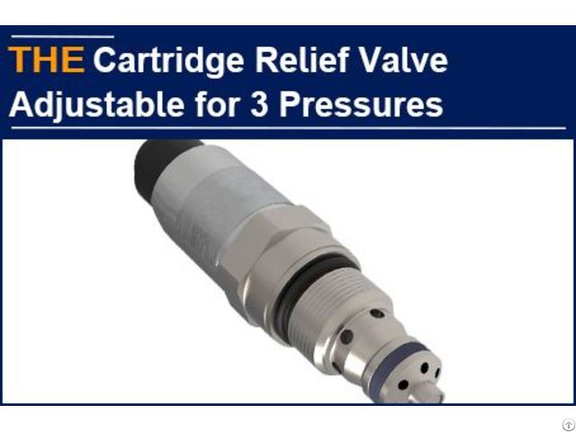 Hydraulic Cartridge Relief Valve Adjustable For 3 Pressures