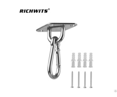 Rigging Hardware Stainless Steel 304 Swing Ceiling Hook With Carabiner For Punching Bag