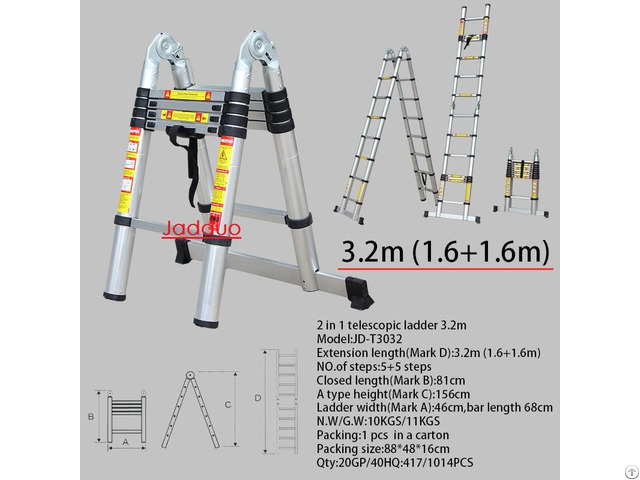 Telescopic Ladder 2 In 1