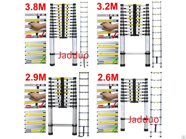 Single Telescopic Ladder With Finger Safety Gap