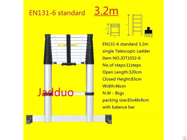 En131 6 Standard Single Telescopic Ladder