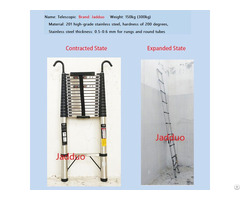Stainless Steel Single Ladder With Hook Anti Slip Cushion