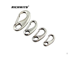 Rigging Hardware Snap Hook Stainless Steel 304 Egg Shape Carabiners For Promotional Keychains