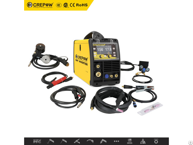 Crepow 4 In 1 Inverter Multi Function Mig Stick Ac Tig Dc