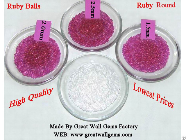 1mm To 3mm Red Corundum Ruby Balls