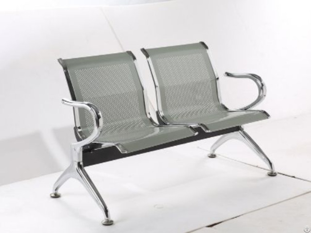 Steel Hospital Bank Station Waiting Chairs W9604 Of 3 Seat