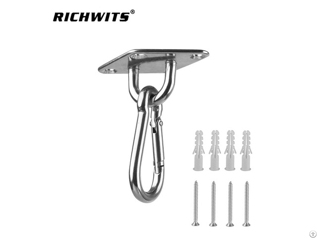 Stainless Steel 304 Swing Ceiling Hook With Carabiner For Punching Bag