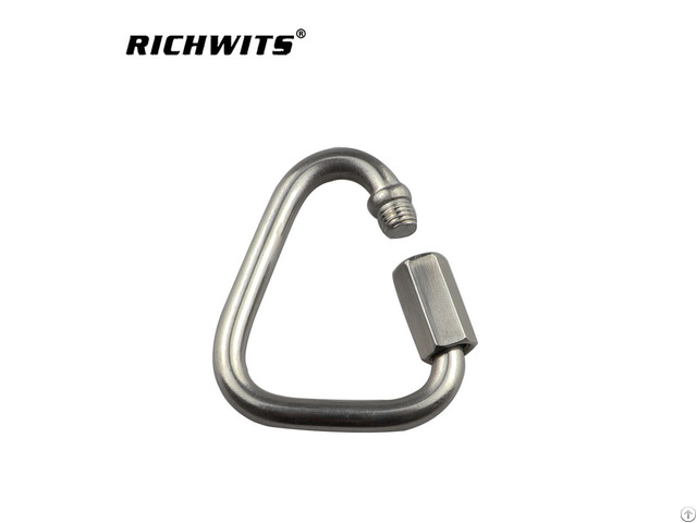 Triangle Links Locking Carabiner Clips Stainless Steel Delta Quick Link