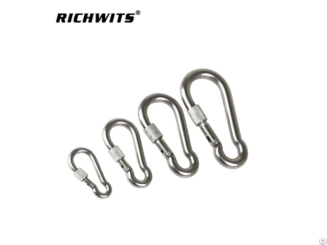 Stainless Safety Screw Nut Snap Carabiner Din5299 Hook