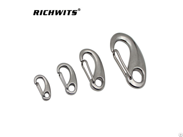 Stainless Steel Egg Shaped Spring Clip Snap Hook Carabiner