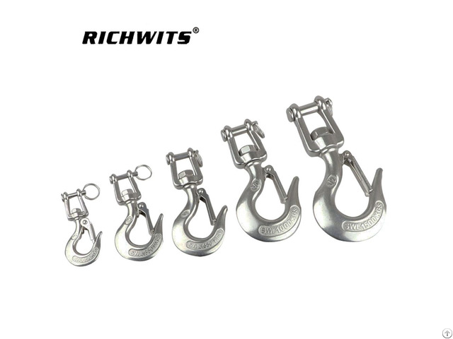 Stainless Steel Rigging Marine Jaw Type Swivel Crane Hook