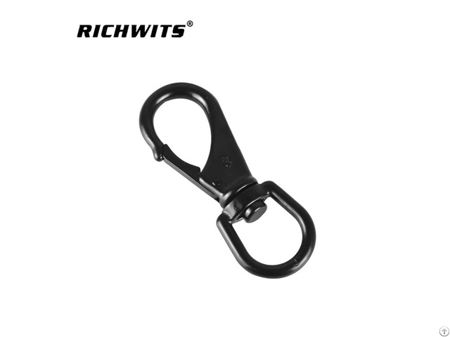 Stainless Steel Black Swivel Snap Hook