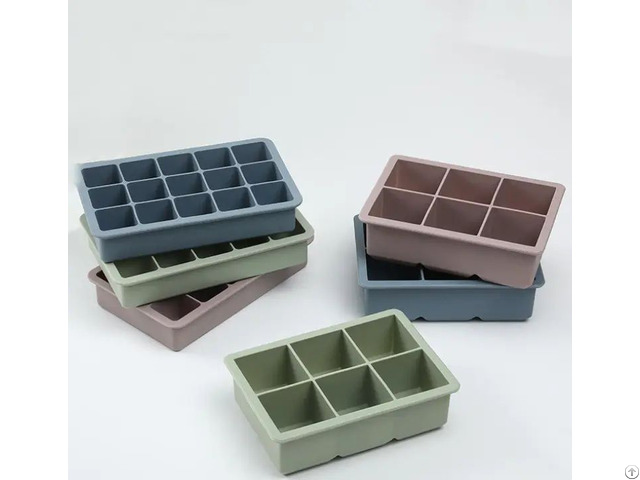 Food Grade Factory Price Customized 6 Cavities Ice Tray Cube Mold With Lid