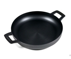 Kitchen Supply 11 Round Polished Cast Iron Serving Dish Pan Oven Safe