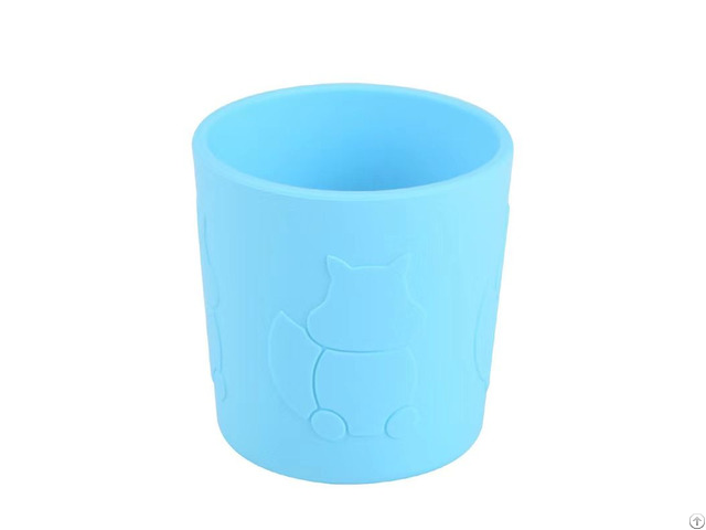 Feeding Cup With Fox Print Straw Detachable