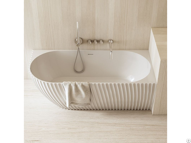 China Luxury Freestanding Solid Surface Bathtub Exporter Monblari