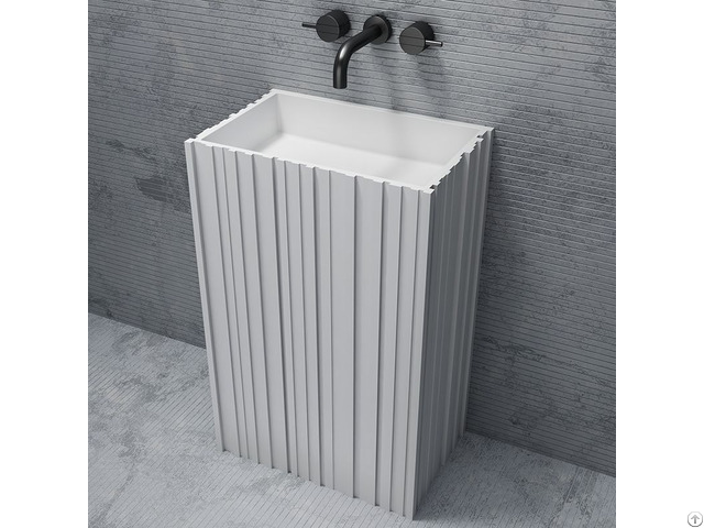 China Luxury Fluted Freestanding Sinks Exporter Monblari