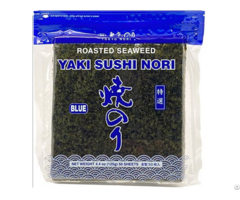 Yaki Sushi Nori Roasted Seaweed Blue 100 Sheets Zippered Bag