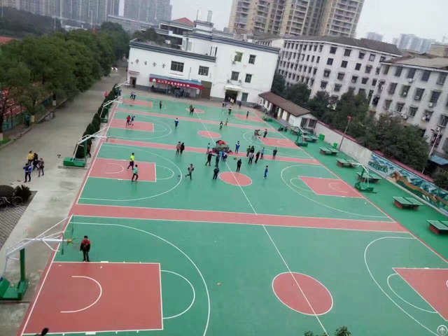 Basketball Court Floor Spu Silicone Polyurethane Rubber Flooring