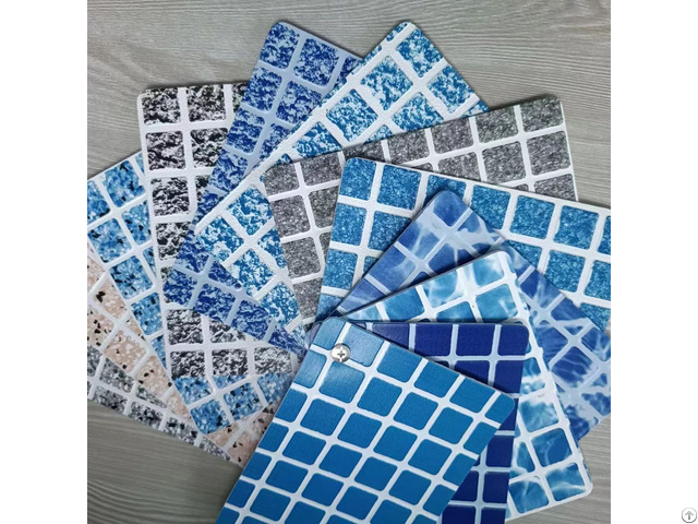 Popular 1 5mm Thickness Various Blue Mosaic Color Reinforced Pvc Swimming Pool Liner