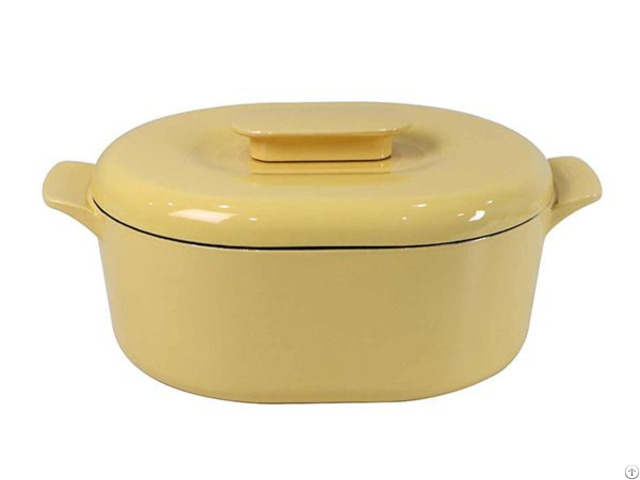 New Large Cooking Pot Enameled Cast Iron Oval Casserole