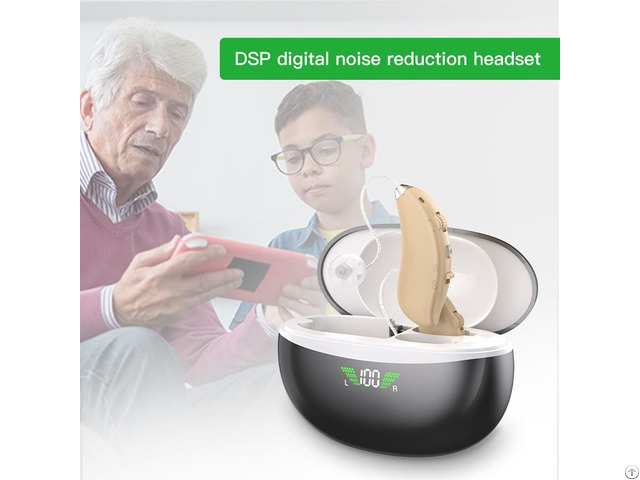 Dsp Digital Bte Custom Hearing Aids Rechargeable Remote For Seniors