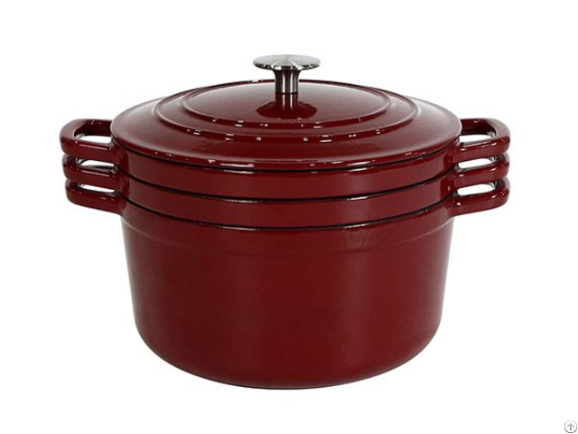 Enameled Cast Iron Stackable Cookware Set
