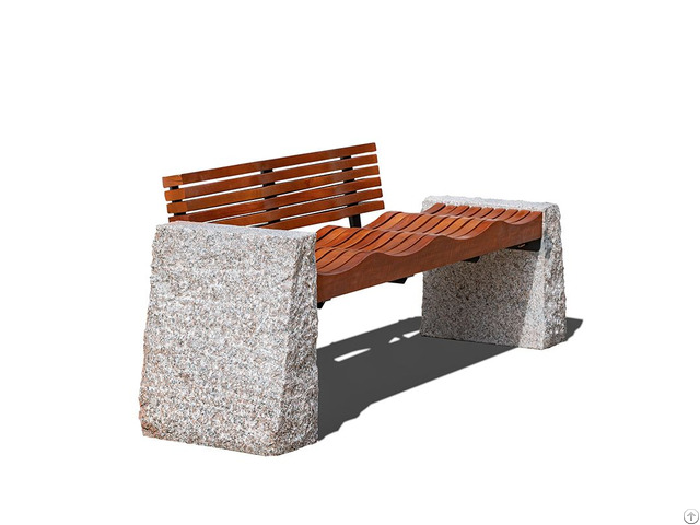 Stone Bench With Backrest