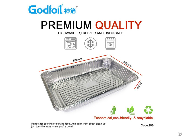 Full Tray Deep Rectanglar Aluminum Foil Container