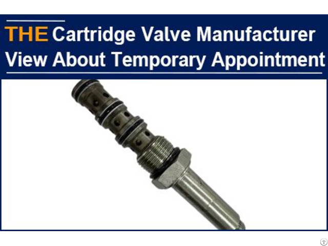 Hydraulic Cartridge Valve Manufacturer View About Temporary Appointment