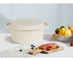 Multi Enamel Cast Iron 2 In 1 Dutch Oven With Skillet Lid